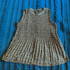 Sleeveless floral blouse